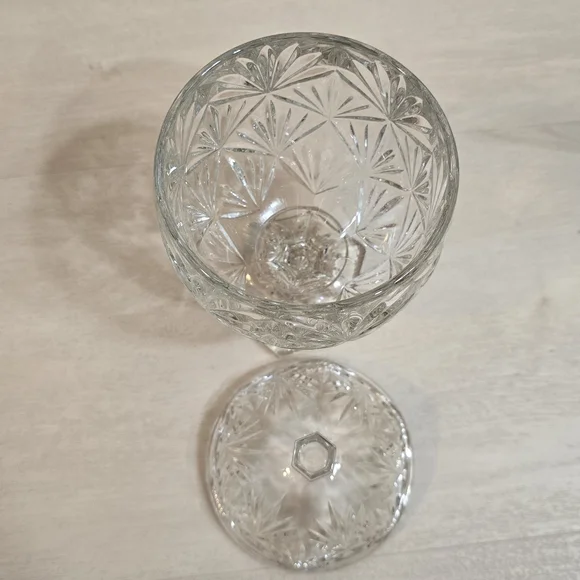 Vintage Egg Shape Cut Crystal Glass Candy Dish With Lid 8.5" Gorgeous - Picture 9 of 15